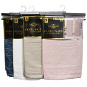 Wholesale - DIAMOND ASST JACQUARD WINDOW PANEL C/P 12, UPC: 784857875478